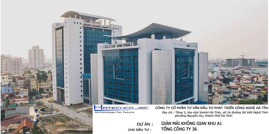 Giàn mái không gian Khu A1 – Đại học Kinh tế Quốc dân
